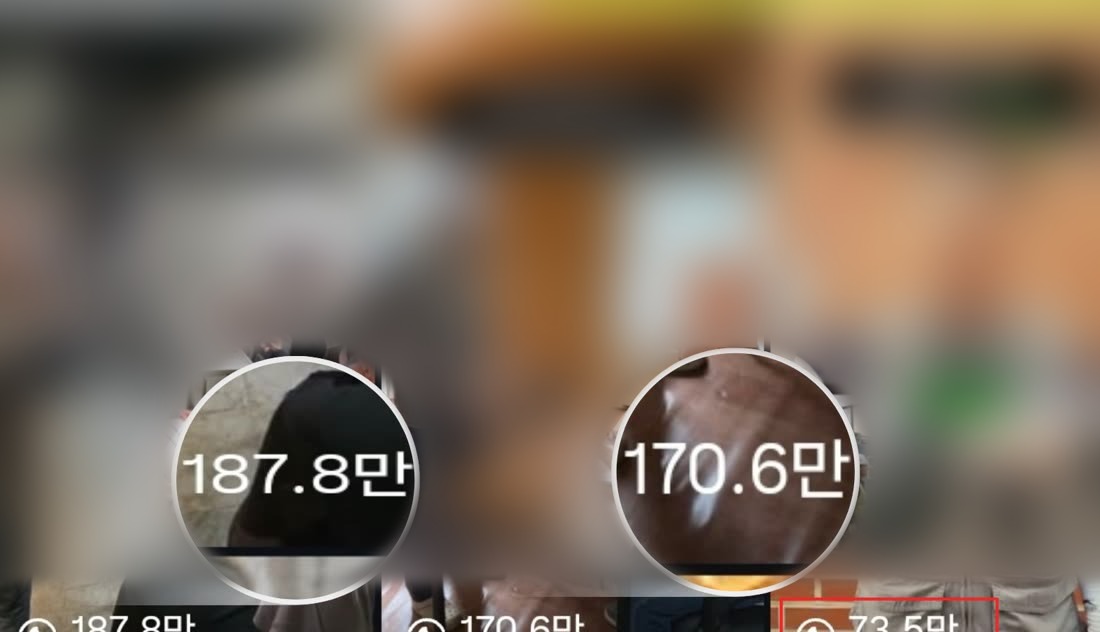 기업 숏폼 콘텐츠 성과 화면