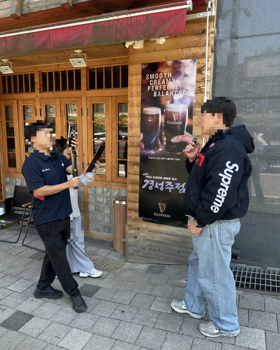 매장 촬영 디렉팅 모습